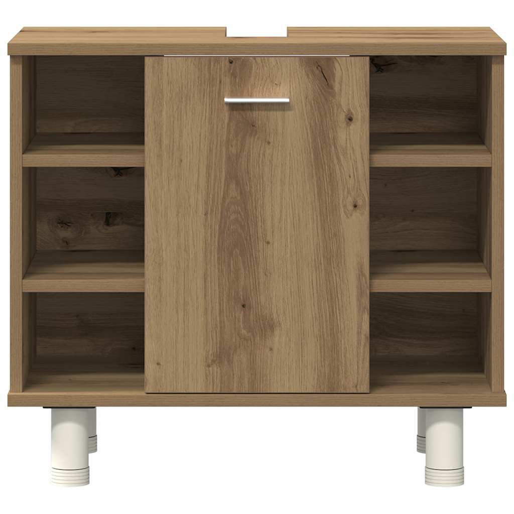 3-delige Badkamermeubelset bewerkt hout artisanaal eikenkleur is nu te koop bij PeponiXL, paradijselijk wonen!