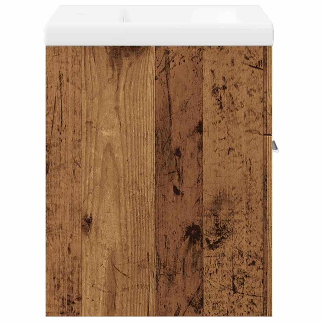 2-delige Badkamermeubelset bewerkt hout oud houtkleurig is nu te koop bij PeponiXL, paradijselijk wonen!