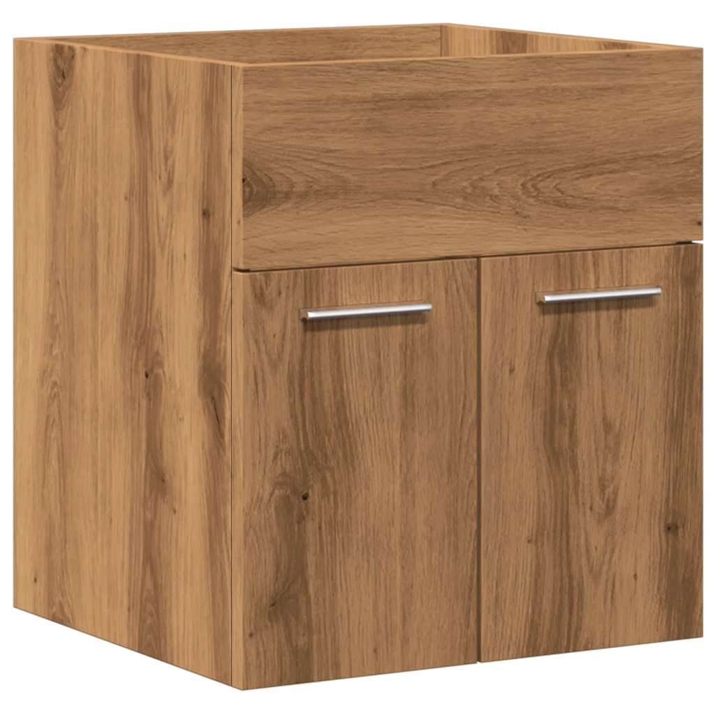 2-delige Badkamermeubelset bewerkt hout artisanaal eikenkleur is nu te koop bij PeponiXL, paradijselijk wonen!