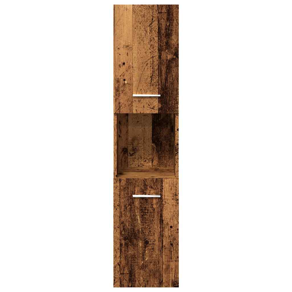 4-delige Badkamermeubelset bewerkt hout oud houtkleurig is nu te koop bij PeponiXL, paradijselijk wonen!