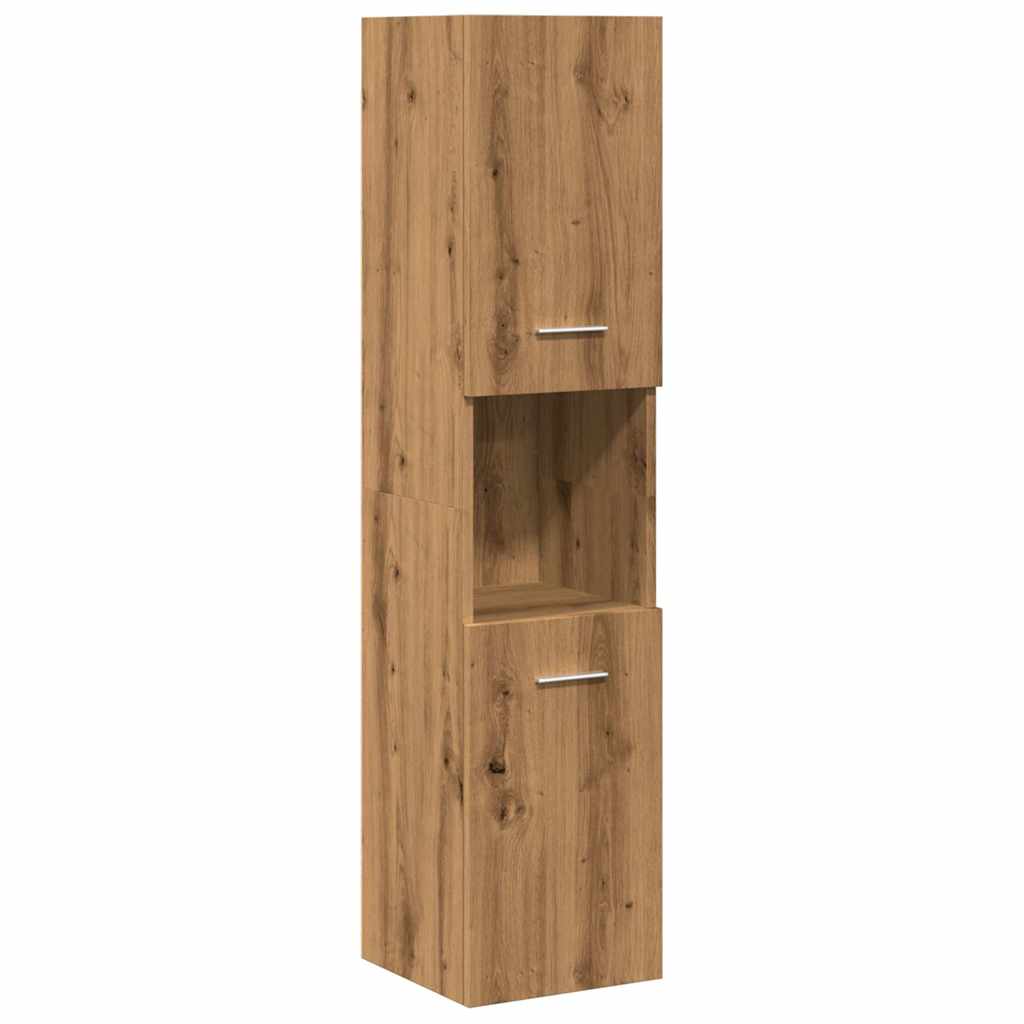 5-delige Badkamermeubelset bewerkt hout artisanaal eikenkleur is nu te koop bij PeponiXL, paradijselijk wonen!