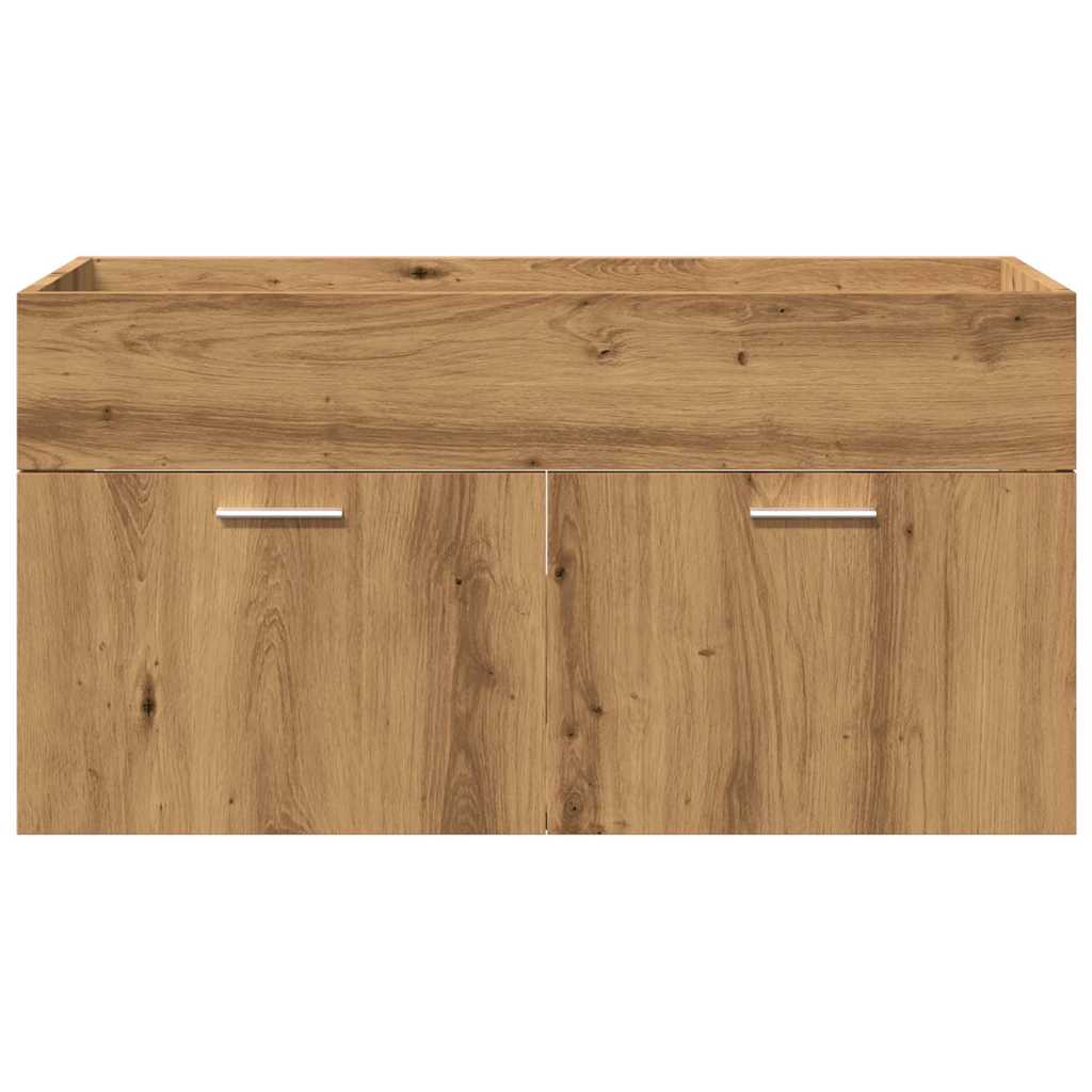 5-delige Badkamermeubelset bewerkt hout artisanaal eikenkleur is nu te koop bij PeponiXL, paradijselijk wonen!