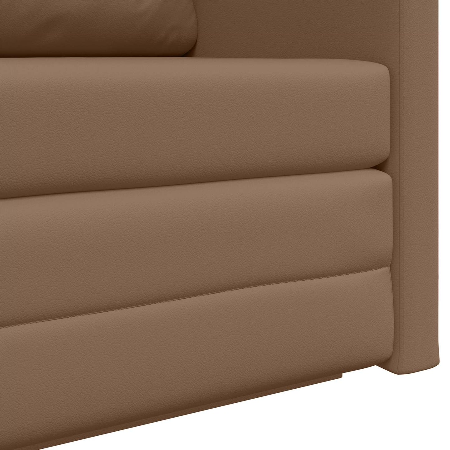 Slaapbank 110cm Cappuccino Kunstleer is nu te koop bij PeponiXL, paradijselijk wonen!