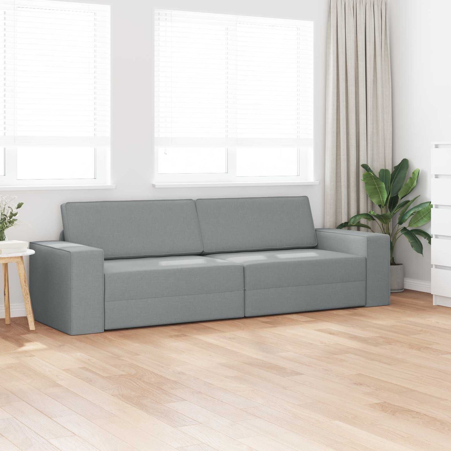 Slaapbank Lichtgrijs 245 x 78 x 77 cm Stof is nu te koop bij PeponiXL, paradijselijk wonen!