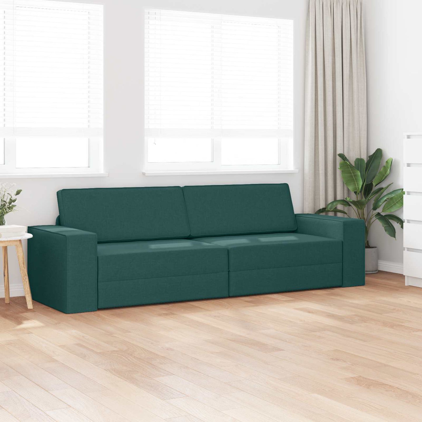 Slaapbank Donkergroen 245 x 78 x 77 cm Stof is nu te koop bij PeponiXL, paradijselijk wonen!