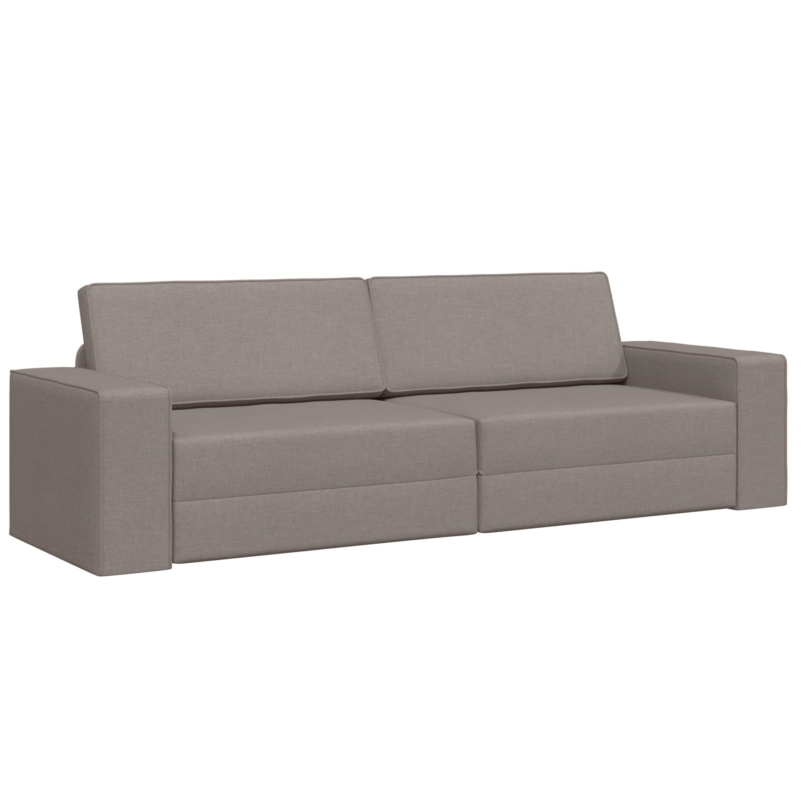 Slaapbank Taupe 245 x 78 x 77 cm Stof is nu te koop bij PeponiXL, paradijselijk wonen!