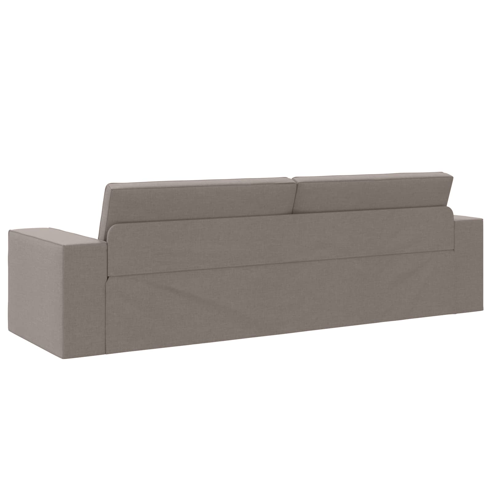Slaapbank Taupe 245 x 78 x 77 cm Stof is nu te koop bij PeponiXL, paradijselijk wonen!