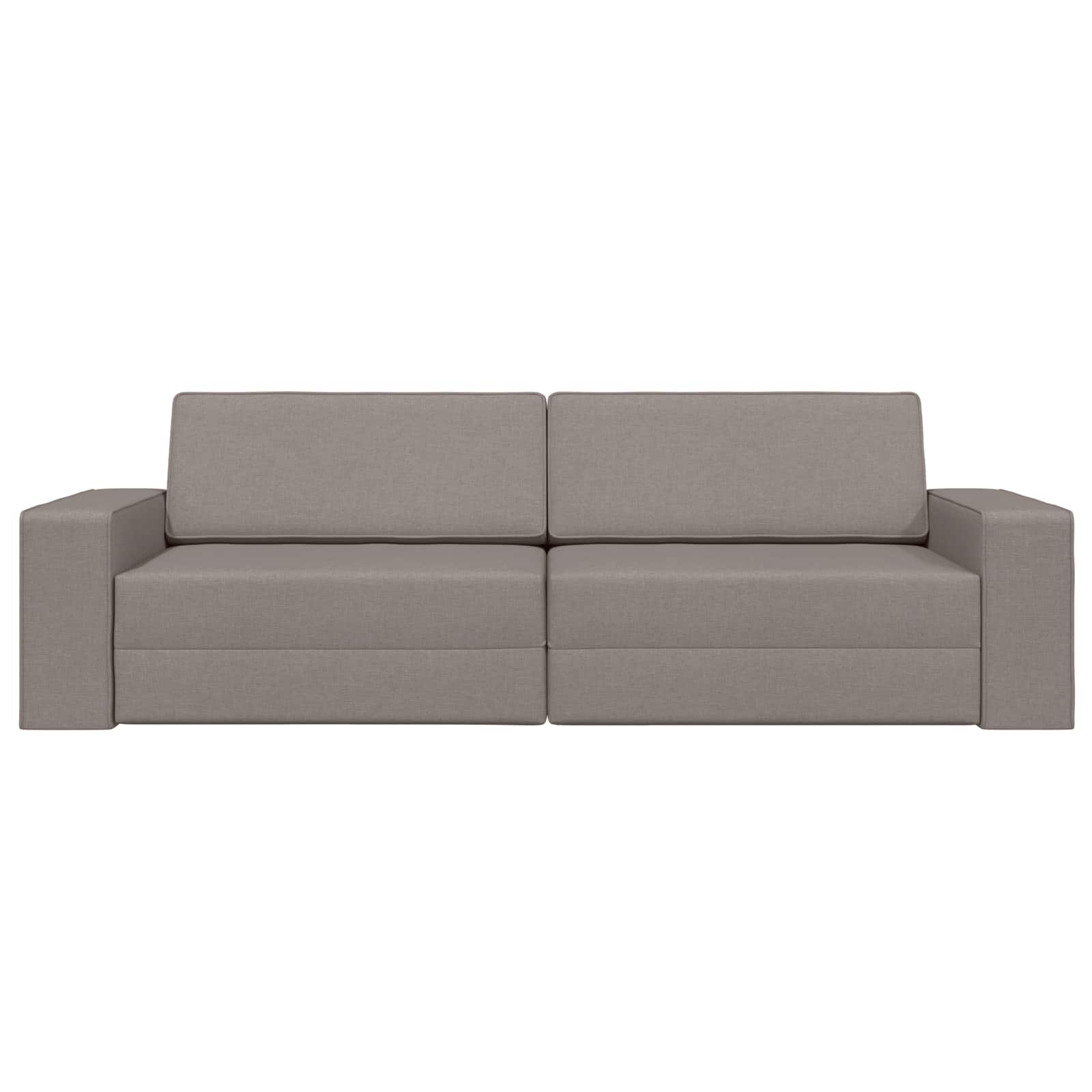 Slaapbank Taupe 245 x 78 x 77 cm Stof is nu te koop bij PeponiXL, paradijselijk wonen!