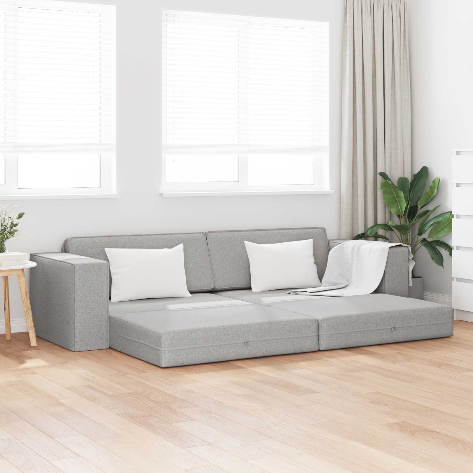 Slaapbank Wolkengrijs 245 x 78 x 77 cm Stof is nu te koop bij PeponiXL, paradijselijk wonen!