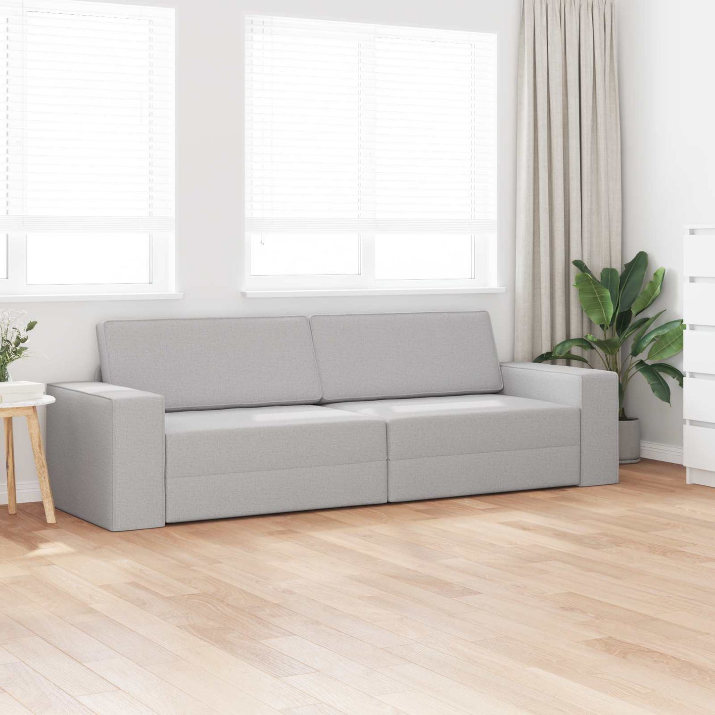 Slaapbank Wolkengrijs 245 x 78 x 77 cm Stof is nu te koop bij PeponiXL, paradijselijk wonen!