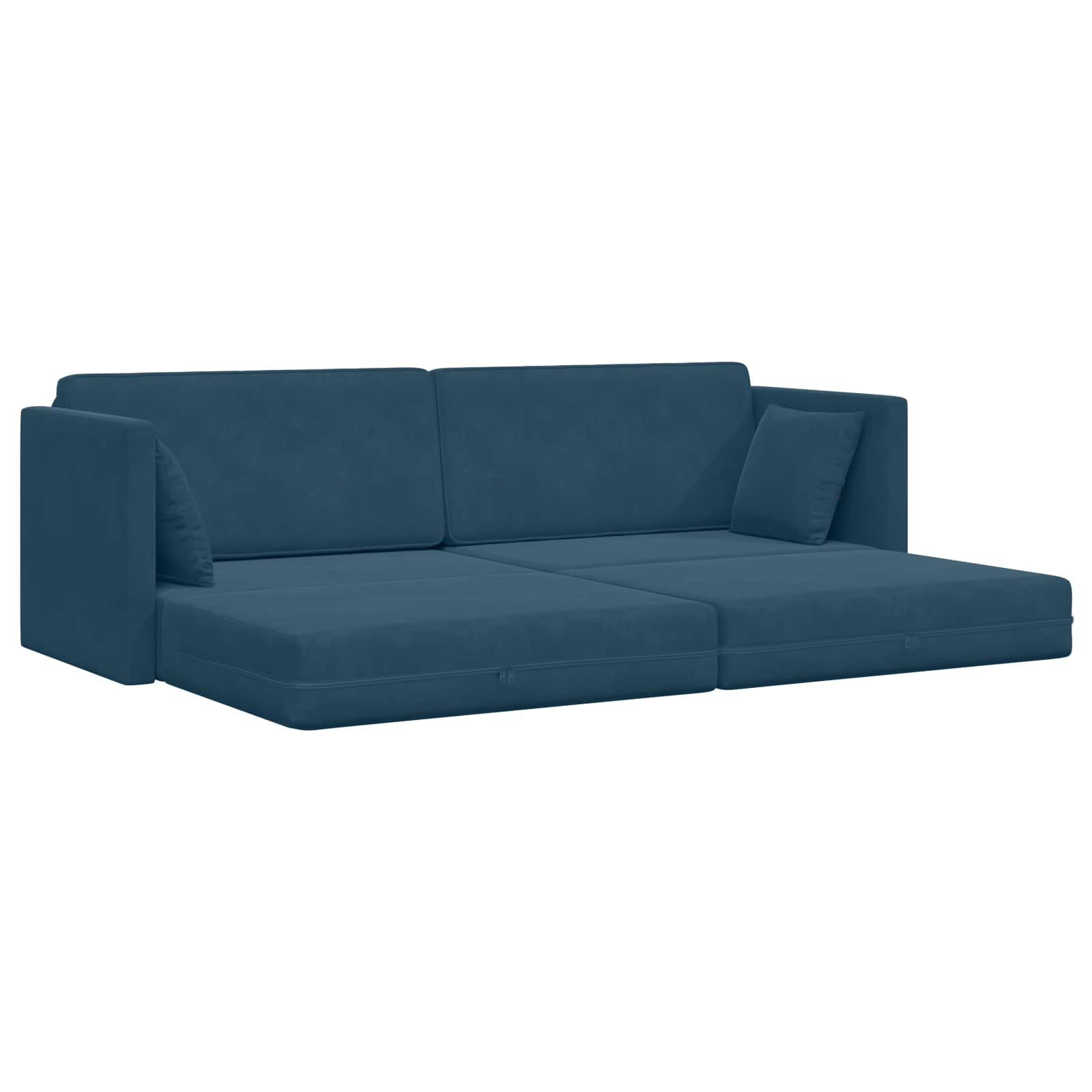 Vloerslaapbank Blauw 213 x 70 x 77 cm Fluweel is nu te koop bij PeponiXL, paradijselijk wonen!