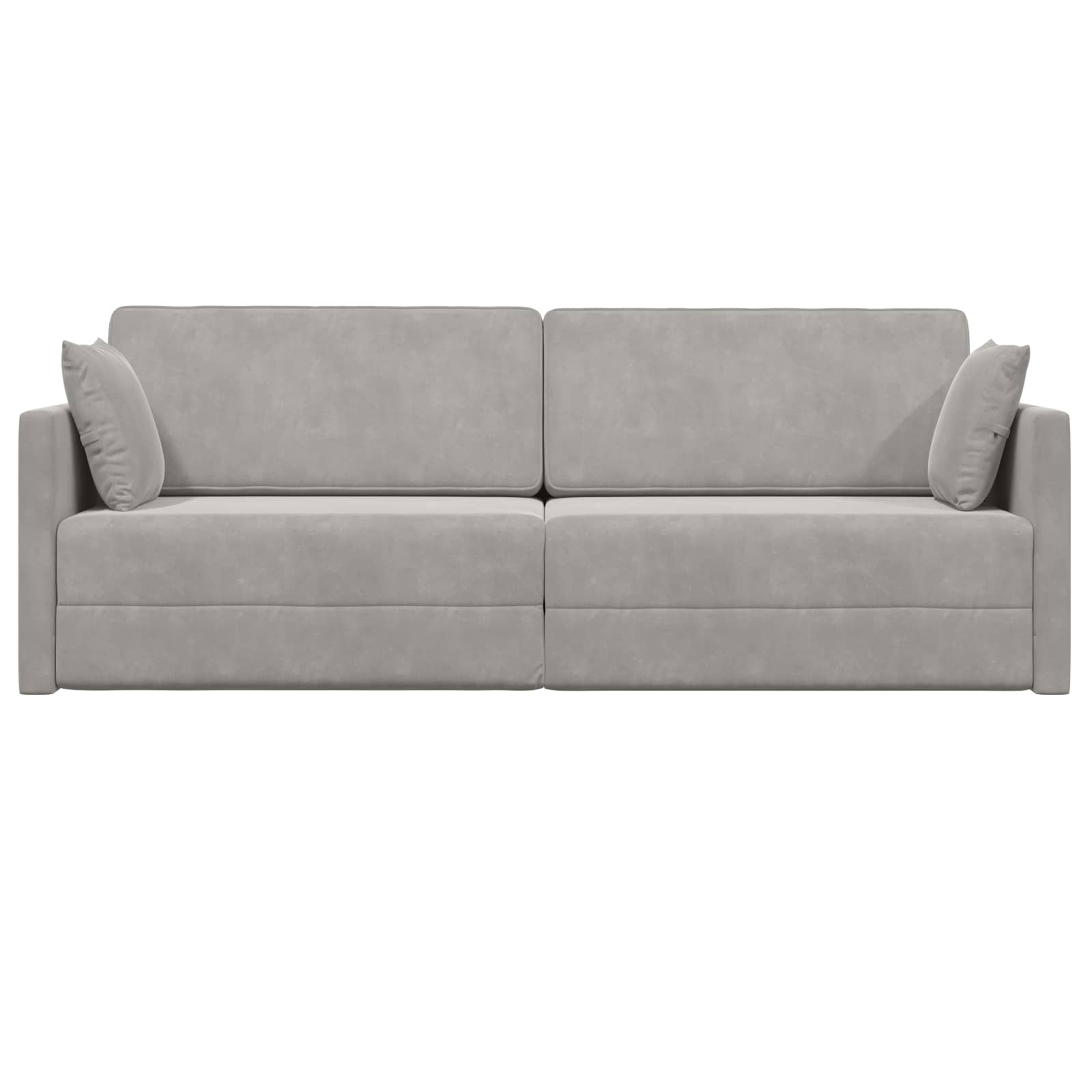 Vloerslaapbank Lichtgrijs 213 x 70 x 77 cm Fluweel is nu te koop bij PeponiXL, paradijselijk wonen!