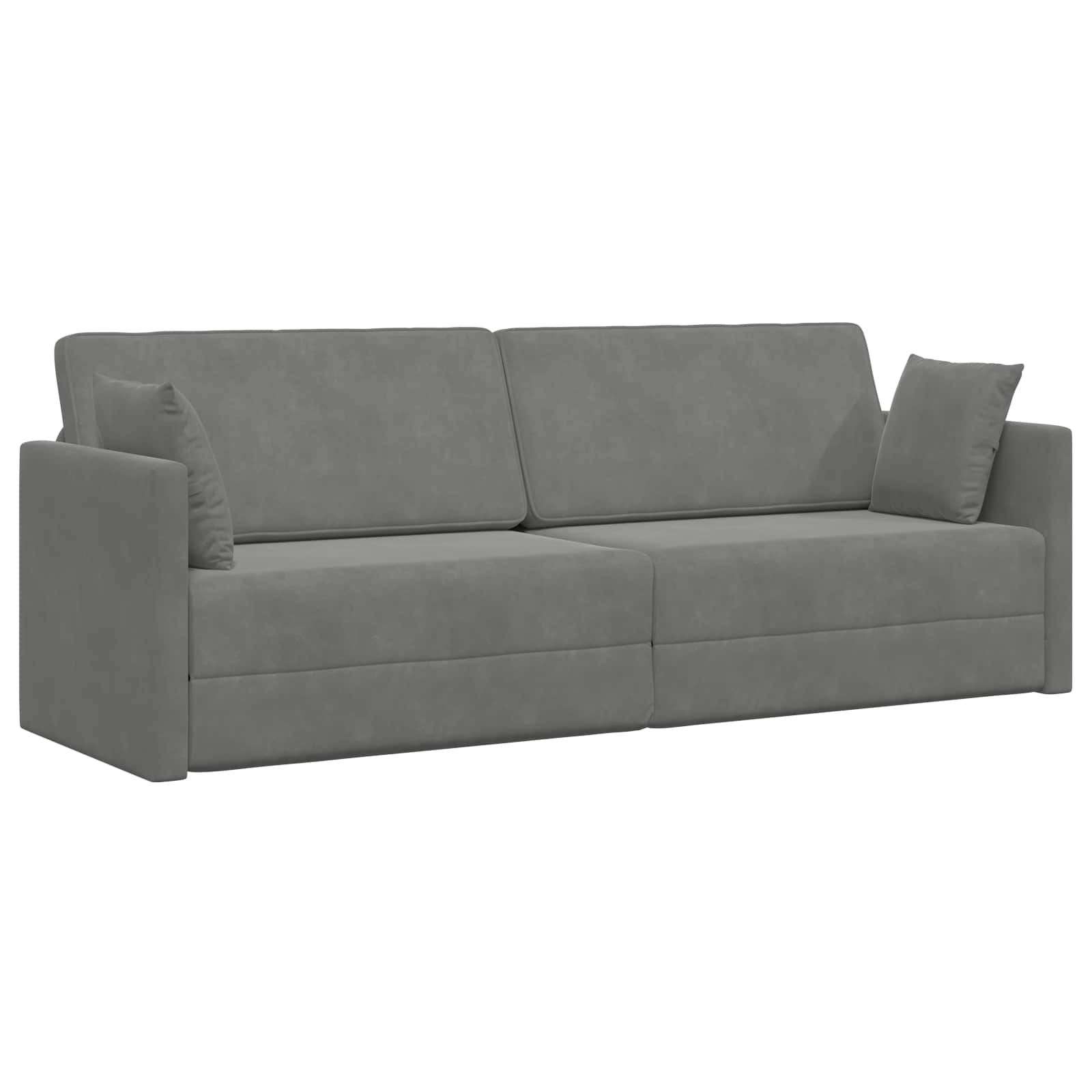 Vloerslaapbank Donkergrijs 213 x 70 x 77 cm Fluweel is nu te koop bij PeponiXL, paradijselijk wonen!