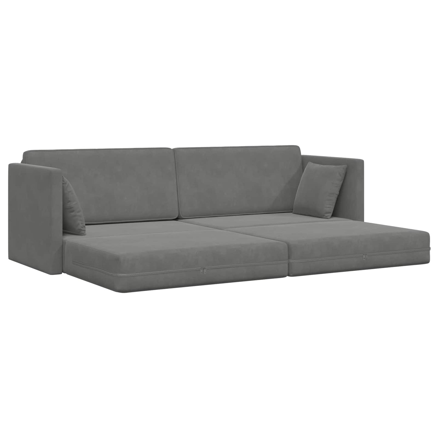 Vloerslaapbank Donkergrijs 213 x 70 x 77 cm Fluweel is nu te koop bij PeponiXL, paradijselijk wonen!