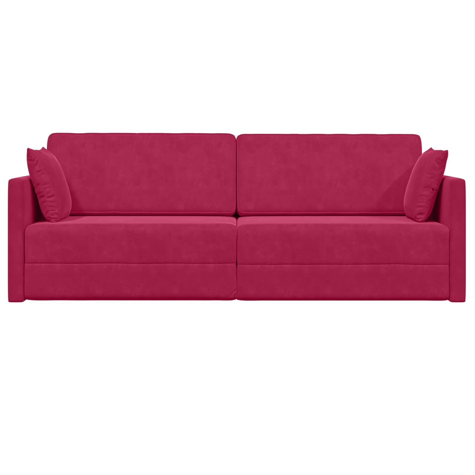 Vloerslaapbank Wijnrood 213 x 70 x 77 cm Fluweel is nu te koop bij PeponiXL, paradijselijk wonen!