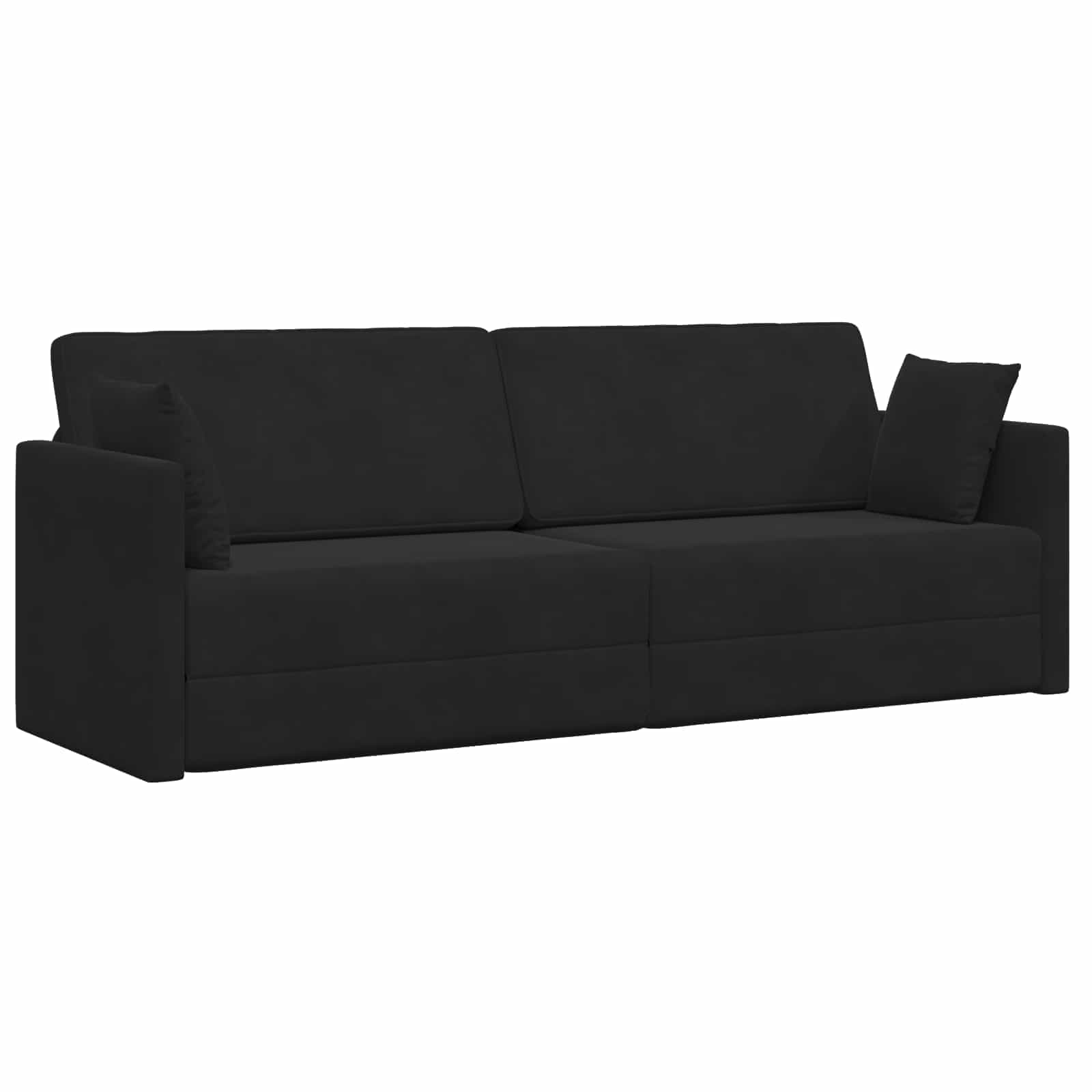 Vloerslaapbank Zwart 213 x 70 x 77 cm Fluweel is nu te koop bij PeponiXL, paradijselijk wonen!
