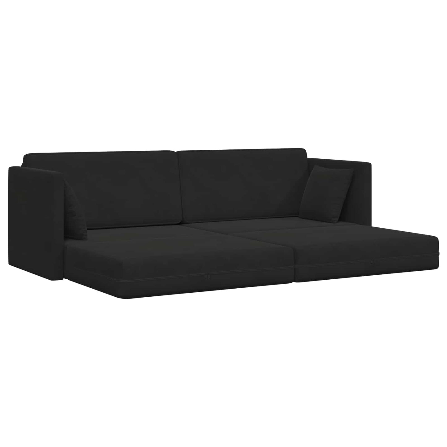 Vloerslaapbank Zwart 213 x 70 x 77 cm Fluweel is nu te koop bij PeponiXL, paradijselijk wonen!