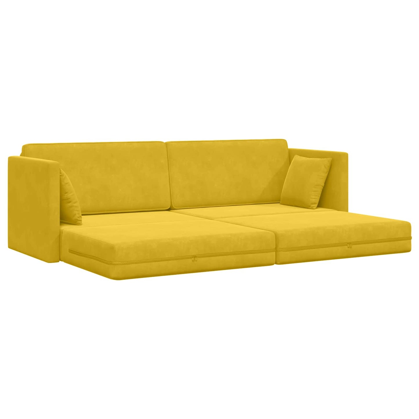 Vloerslaapbank Geel 213 x 70 x 77 cm Fluweel is nu te koop bij PeponiXL, paradijselijk wonen!
