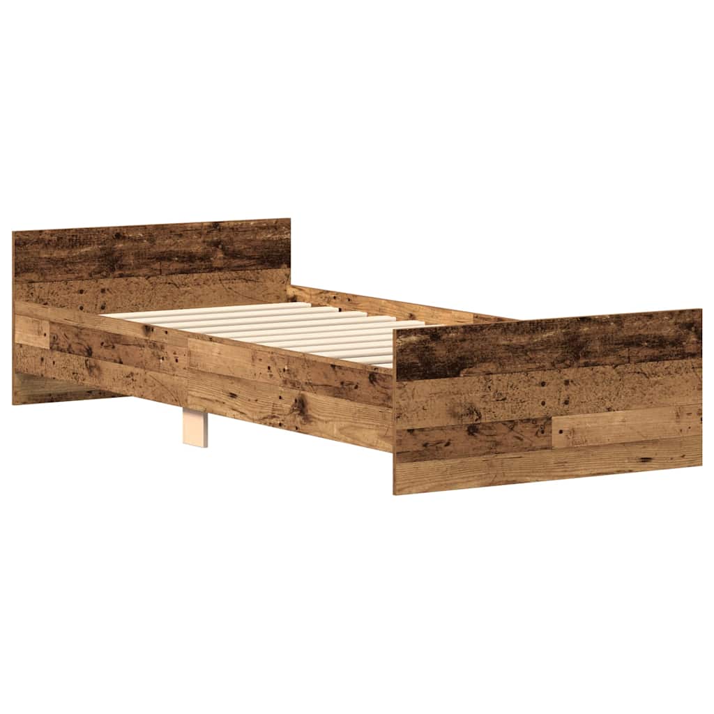 Bedframe zonder matras bewerkt 90x200 cm bewerkt hout oud is nu te koop bij PeponiXL, paradijselijk wonen!