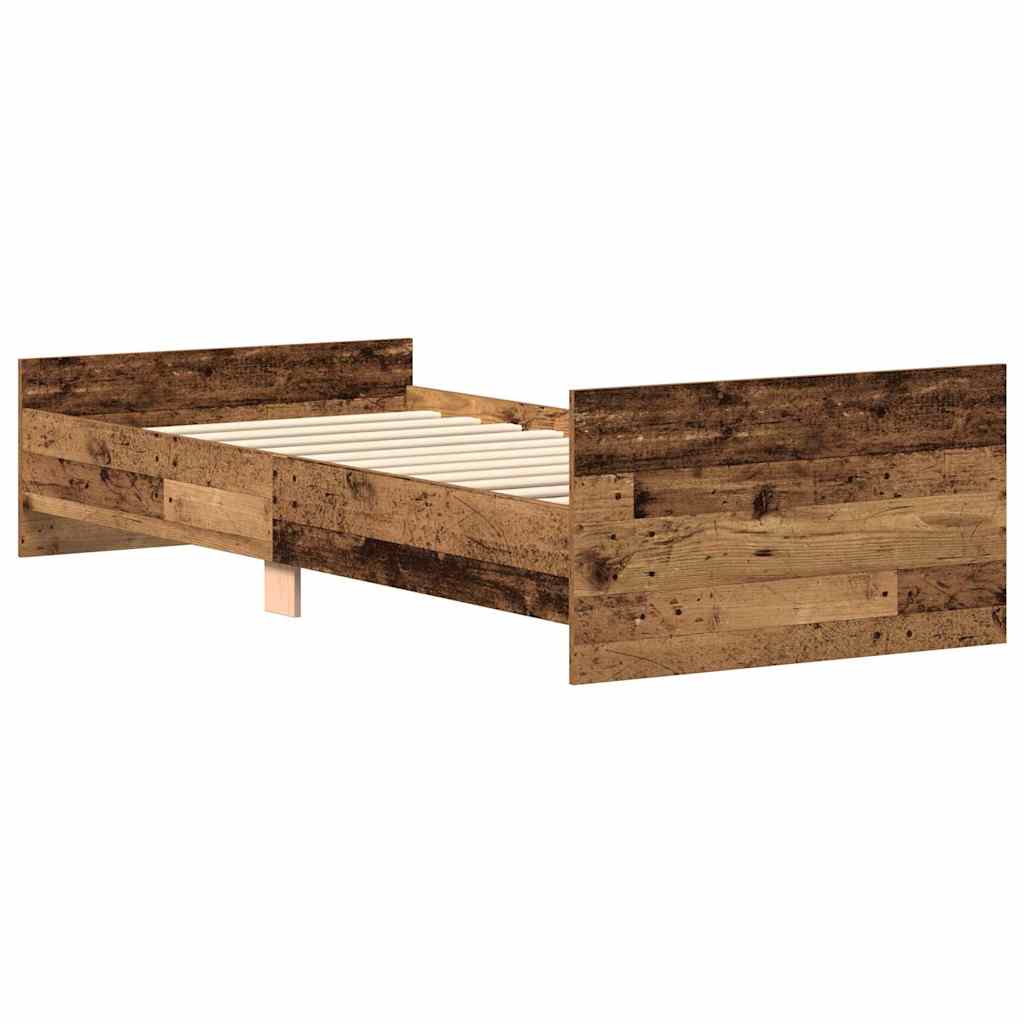 Bedframe zonder matras bewerkt 90x200 cm bewerkt hout oud is nu te koop bij PeponiXL, paradijselijk wonen!