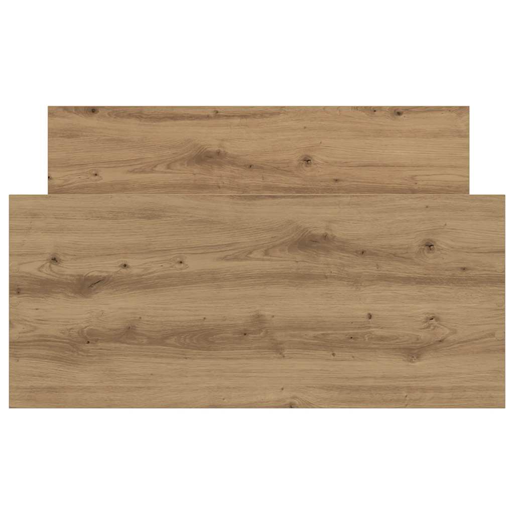 Bedframe zonder matras spaanplaat artisanaal eikenkleurig is nu te koop bij PeponiXL, paradijselijk wonen!