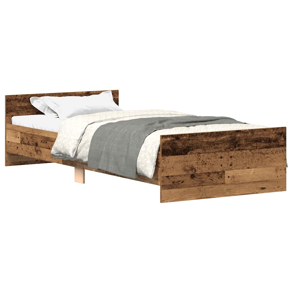Bedframe zonder matras bewerkt 90x190 cm bewerkt hout oud is nu te koop bij PeponiXL, paradijselijk wonen!