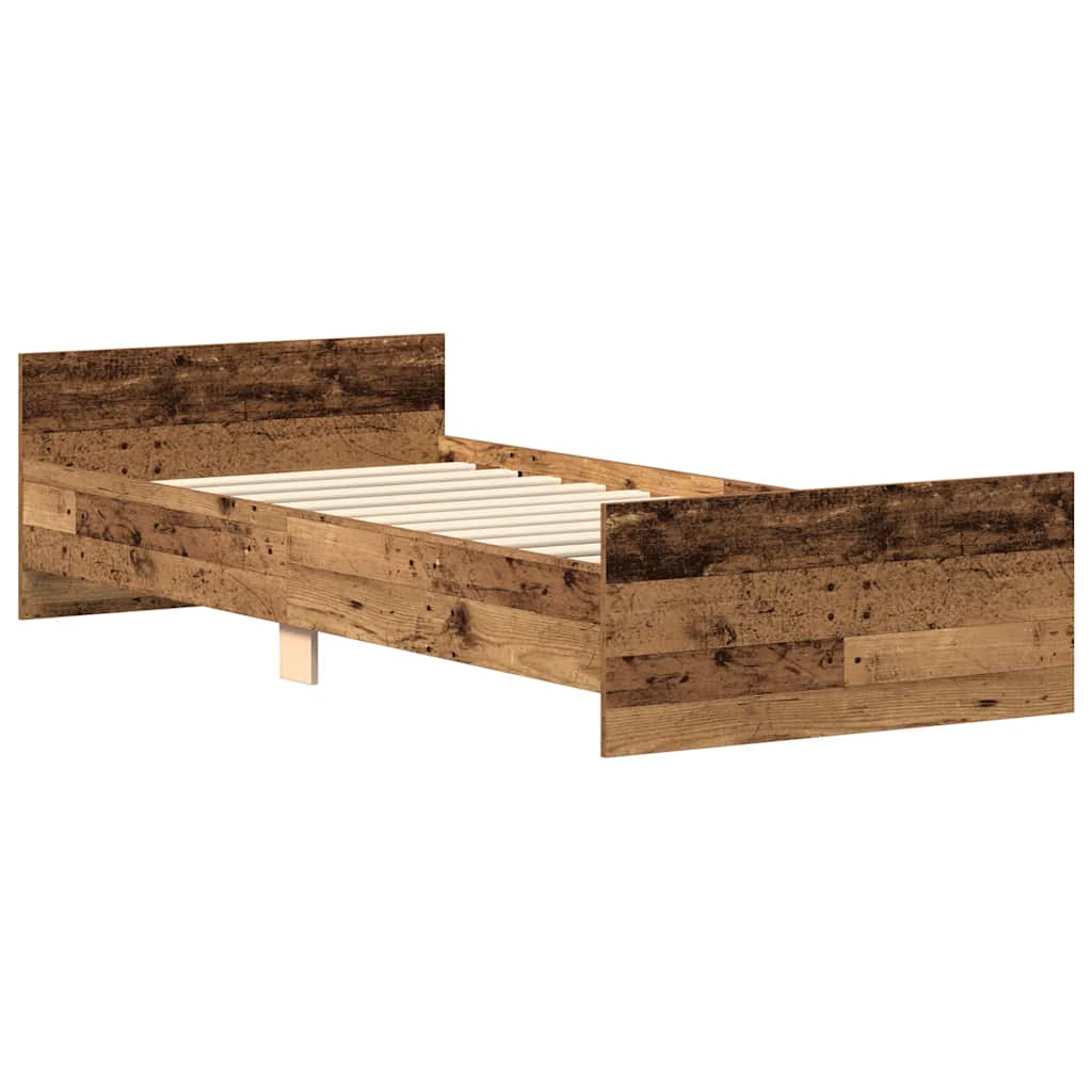Bedframe zonder matras bewerkt 90x190 cm bewerkt hout oud is nu te koop bij PeponiXL, paradijselijk wonen!