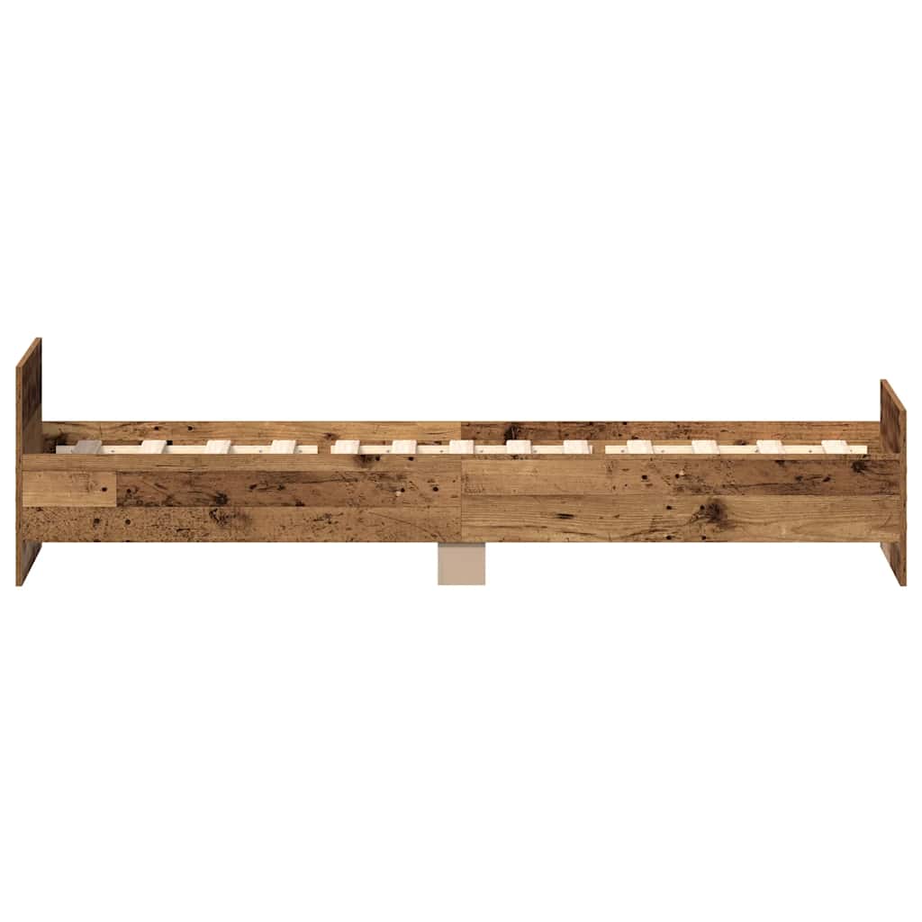 Bedframe zonder matras bewerkt 90x190 cm bewerkt hout oud is nu te koop bij PeponiXL, paradijselijk wonen!