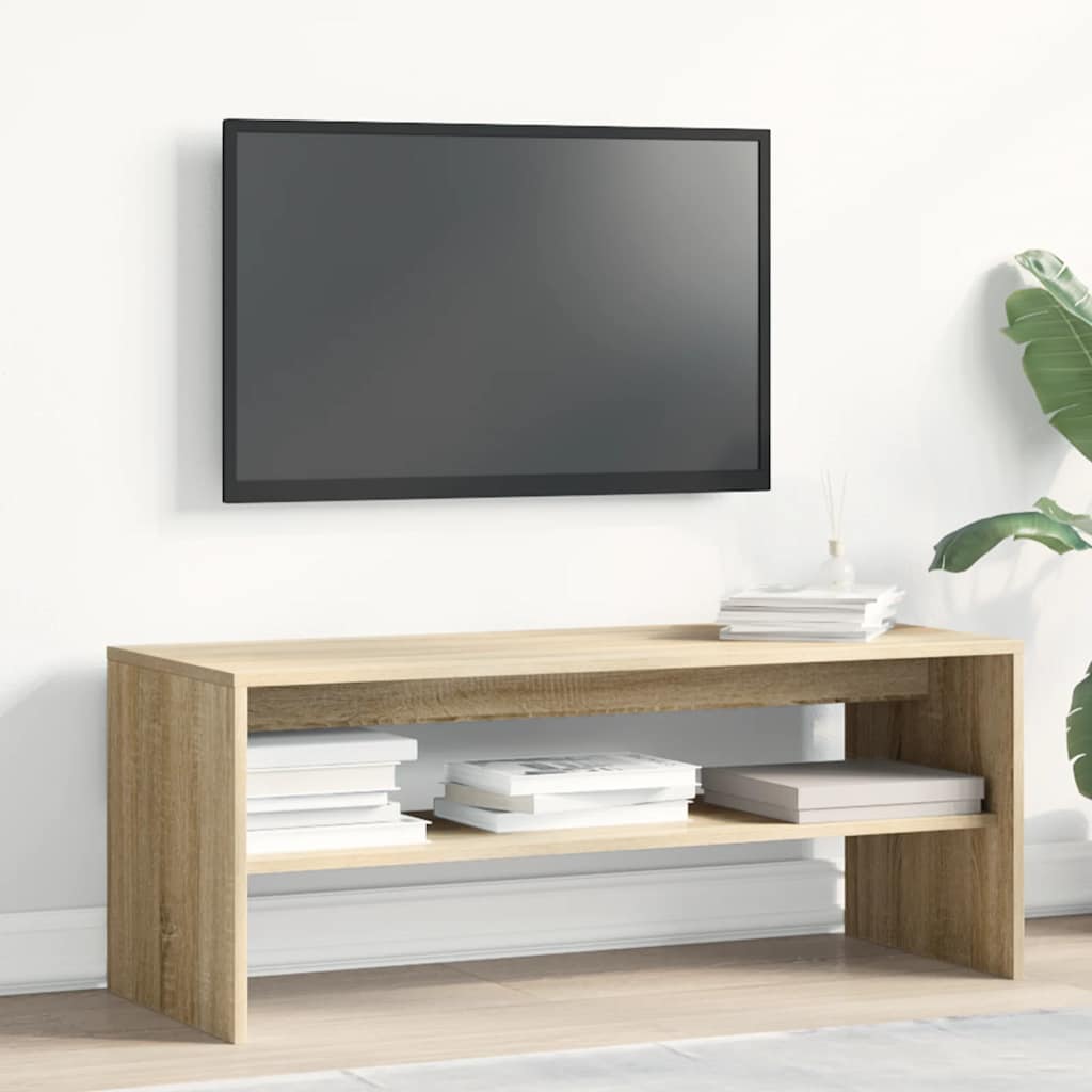 Tv-meubel 100x40x40 cm bewerkt hout sonoma eikenkleurig is nu te koop bij PeponiXL, paradijselijk wonen!