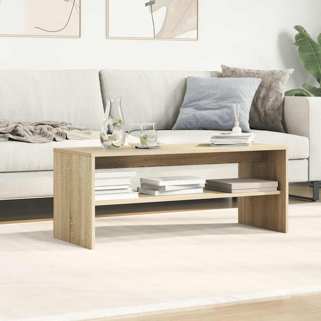 Tv-meubel 100x40x40 cm bewerkt hout sonoma eikenkleurig is nu te koop bij PeponiXL, paradijselijk wonen!