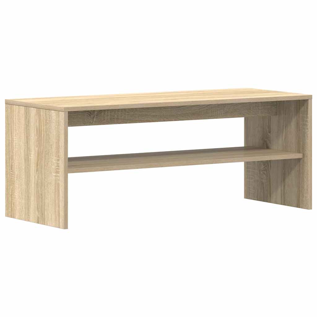 Tv-meubel 100x40x40 cm bewerkt hout sonoma eikenkleurig is nu te koop bij PeponiXL, paradijselijk wonen!