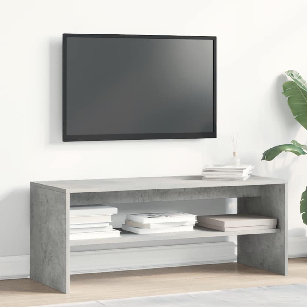 Tv-meubel 100x40x40 cm bewerkt hout betongrijs is nu te koop bij PeponiXL, paradijselijk wonen!