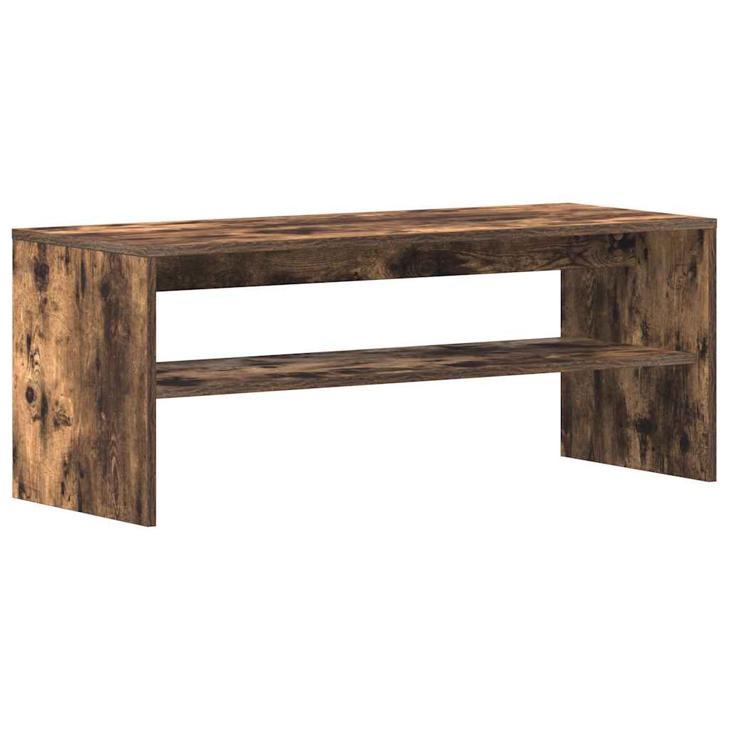 Tv-meubel 100x40x40 cm bewerkt hout gerookt eikenkleurig is nu te koop bij PeponiXL, paradijselijk wonen!
