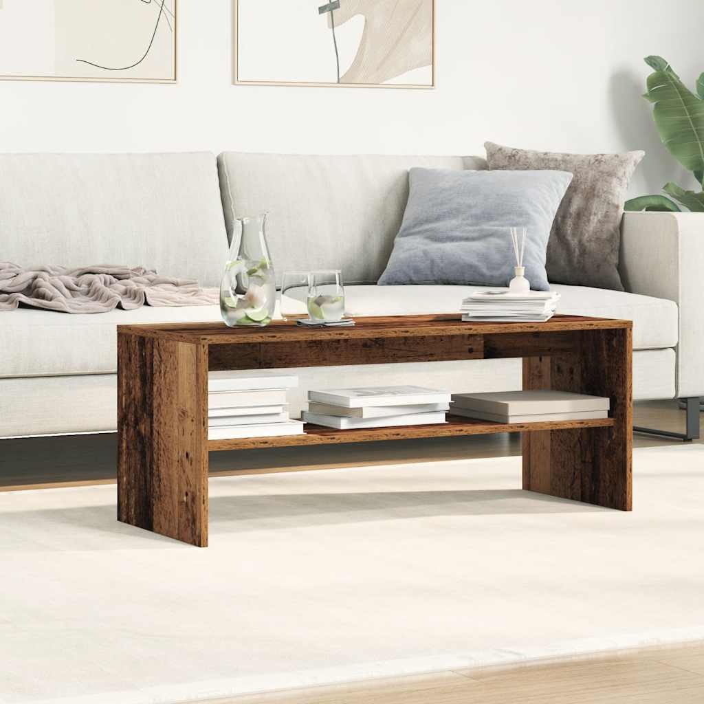 Tv-meubel 100x40x40 cm bewerkt hout oud houtkleurig is nu te koop bij PeponiXL, paradijselijk wonen!