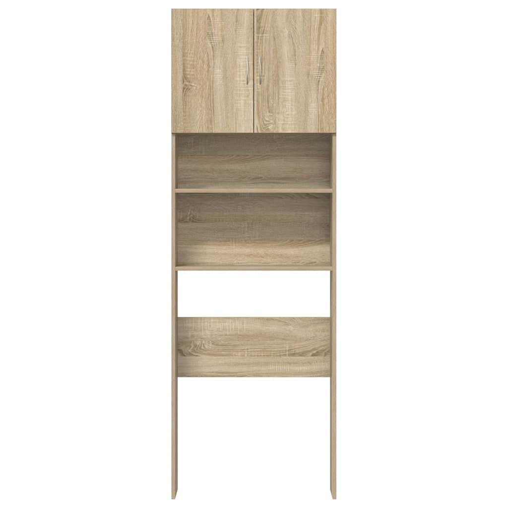 Wasmachinekast 64x24x190 cm bewerkt hout en sonoma eikenkleurig is nu te koop bij PeponiXL, paradijselijk wonen!