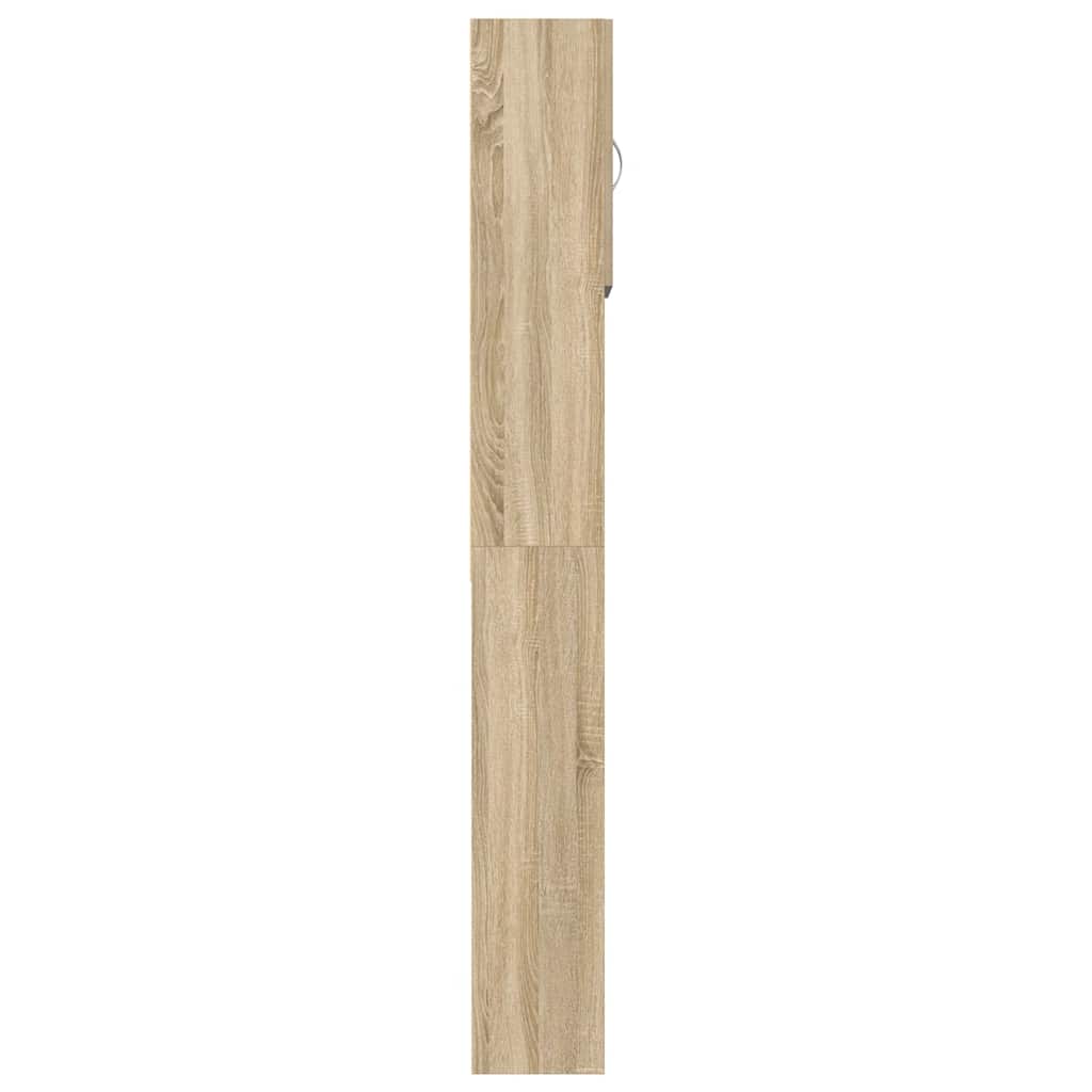Wasmachinekast 64x24x190 cm bewerkt hout en sonoma eikenkleurig is nu te koop bij PeponiXL, paradijselijk wonen!