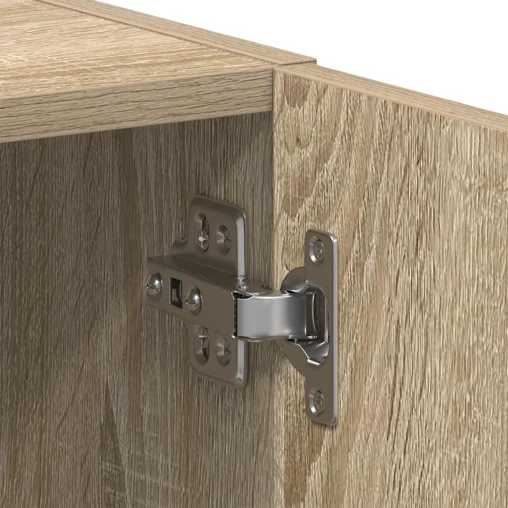 Wasmachinekast 64x24x190 cm bewerkt hout en sonoma eikenkleurig is nu te koop bij PeponiXL, paradijselijk wonen!