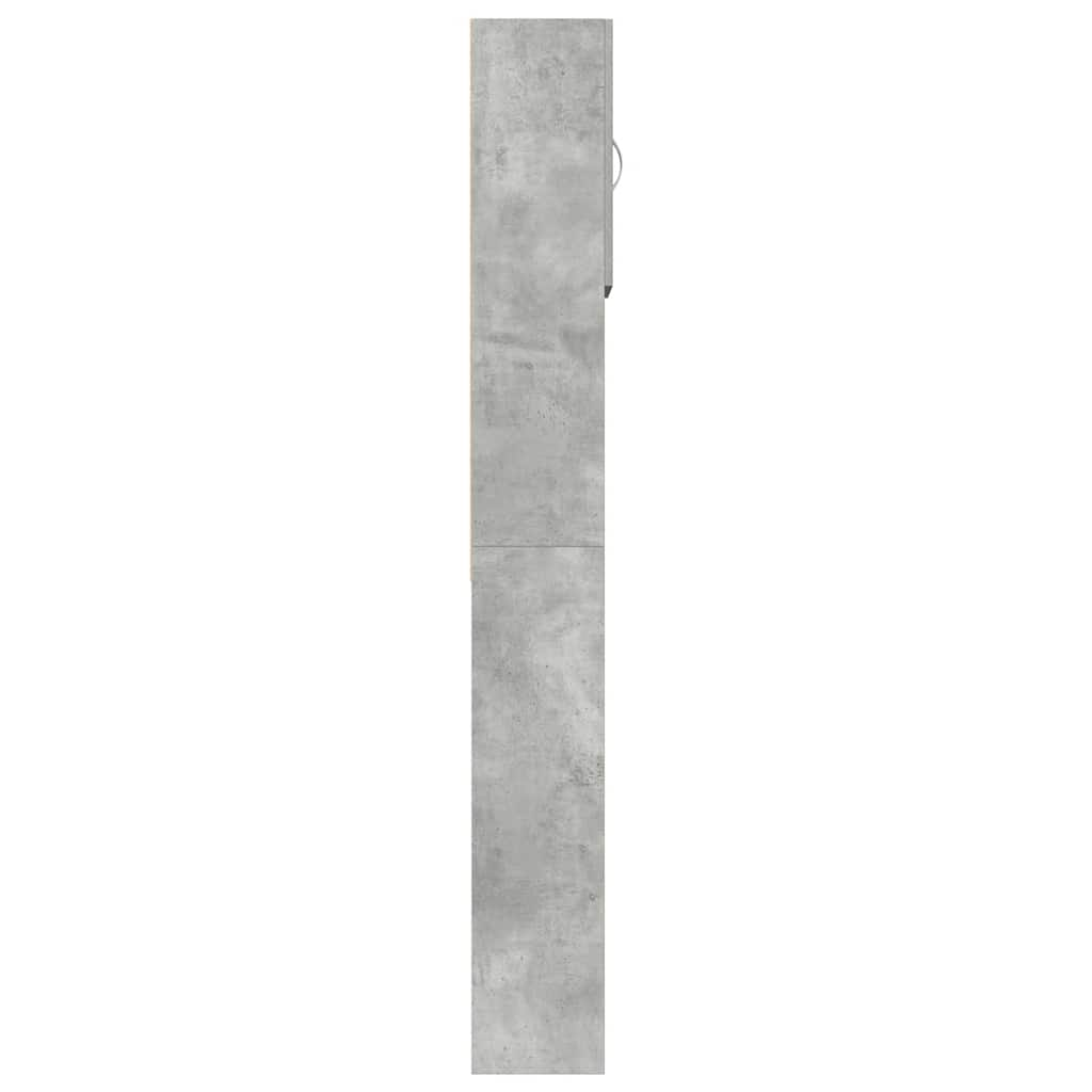 Wasmachinekast 64x24x190 cm bewerkt hout betongrijs is nu te koop bij PeponiXL, paradijselijk wonen!
