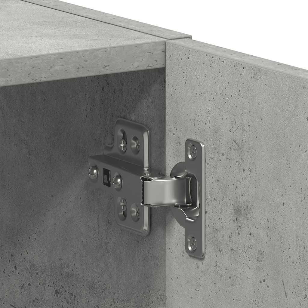 Wasmachinekast 64x24x190 cm bewerkt hout betongrijs is nu te koop bij PeponiXL, paradijselijk wonen!