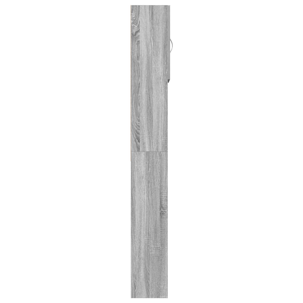 Wasmachinekast 64x24x190 cm bewerkt hout grijs sonoma eikenkl is nu te koop bij PeponiXL, paradijselijk wonen!