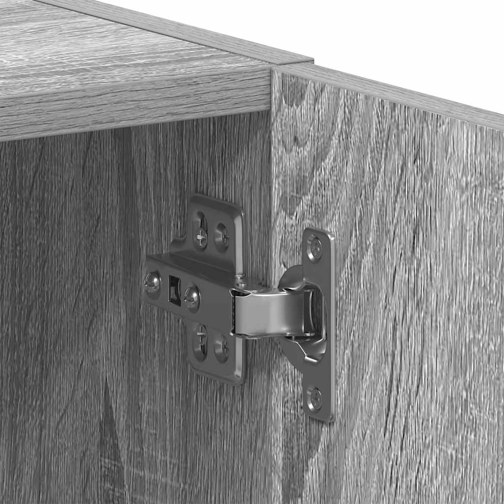 Wasmachinekast 64x24x190 cm bewerkt hout grijs sonoma eikenkl is nu te koop bij PeponiXL, paradijselijk wonen!