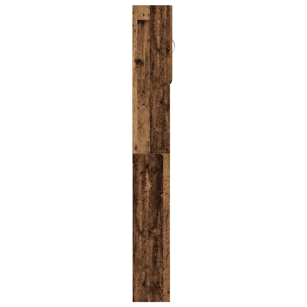 Wasmachinekast 64x24x190 cm bewerkt hout oud houtkleurig is nu te koop bij PeponiXL, paradijselijk wonen!