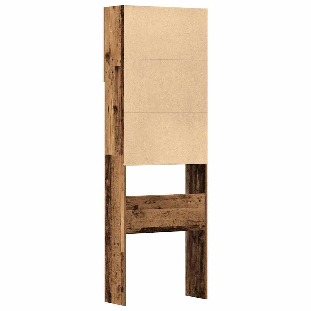 Wasmachinekast 64x24x190 cm bewerkt hout oud houtkleurig is nu te koop bij PeponiXL, paradijselijk wonen!