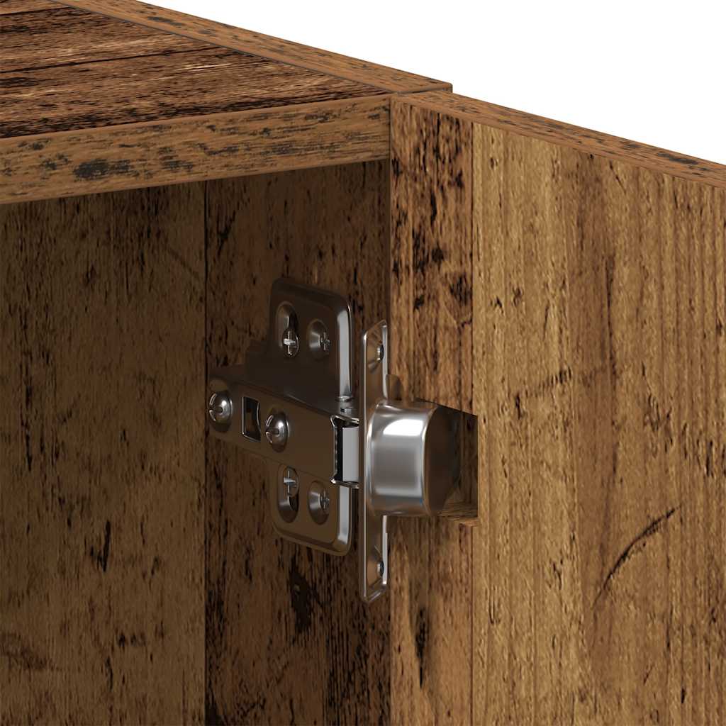 Wasmachinekast 64x24x190 cm bewerkt hout oud houtkleurig is nu te koop bij PeponiXL, paradijselijk wonen!