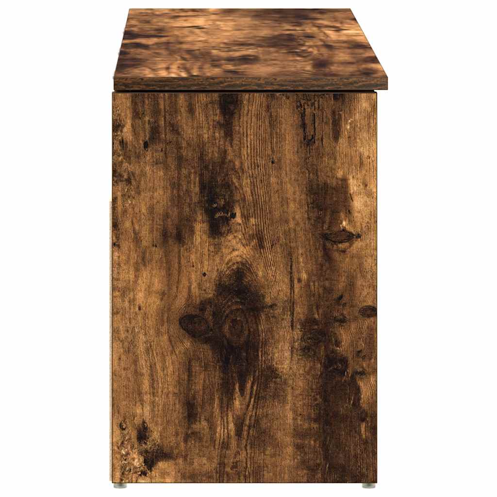 Schoenenbank 102x30,5x45 cm bewerkt hout gerookt eikenkleurig is nu te koop bij PeponiXL, paradijselijk wonen!