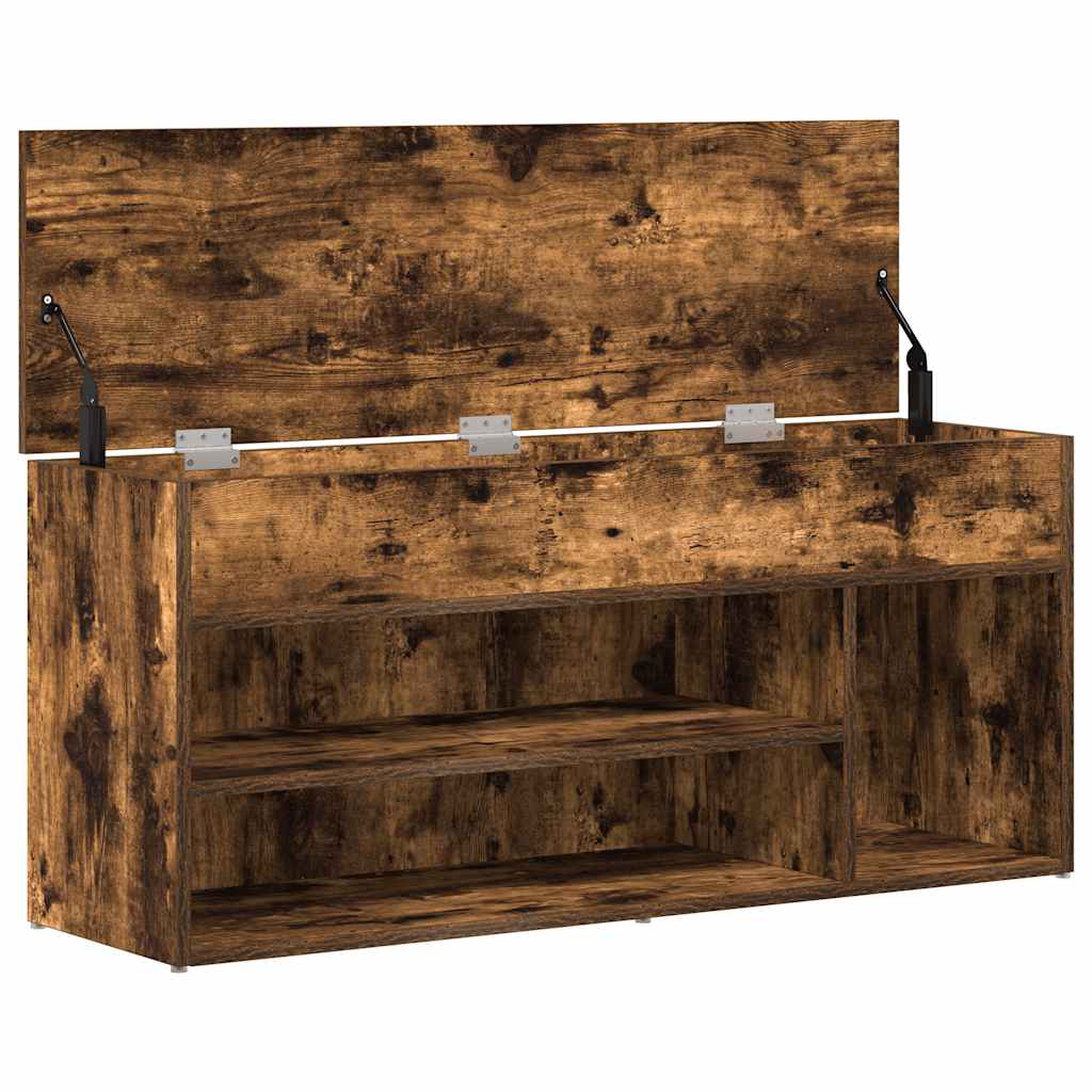 Schoenenbank 102x30,5x45 cm bewerkt hout gerookt eikenkleurig is nu te koop bij PeponiXL, paradijselijk wonen!