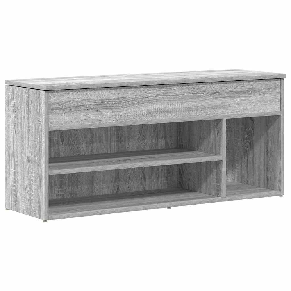 Schoenenbank 102x30,5x45cm bewerkt hout grijs sonoma eikenkleur is nu te koop bij PeponiXL, paradijselijk wonen!