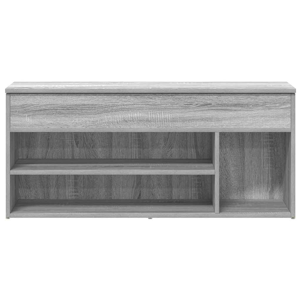 Schoenenbank 102x30,5x45cm bewerkt hout grijs sonoma eikenkleur is nu te koop bij PeponiXL, paradijselijk wonen!