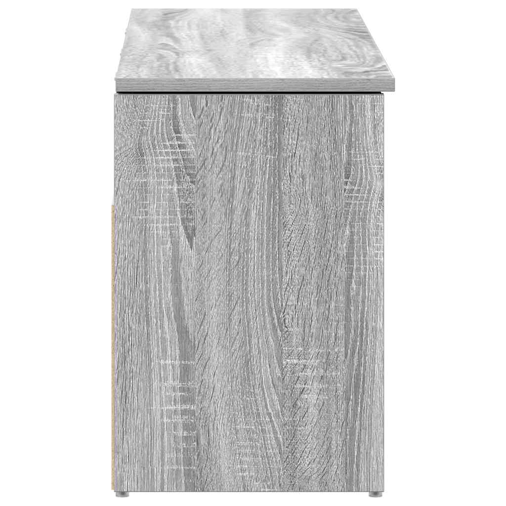 Schoenenbank 102x30,5x45cm bewerkt hout grijs sonoma eikenkleur is nu te koop bij PeponiXL, paradijselijk wonen!