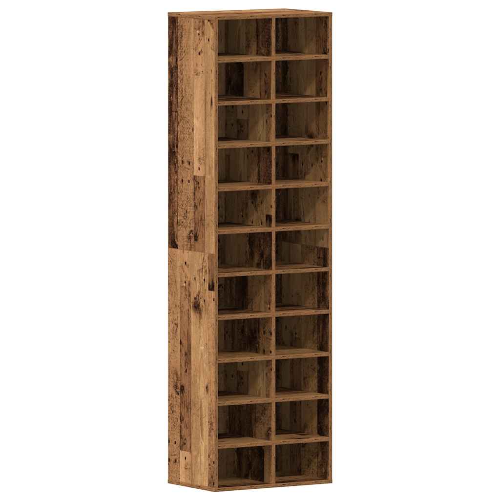 Schoenenkast 54x34x183 cm spaanplaat oud hout is nu te koop bij PeponiXL, paradijselijk wonen!